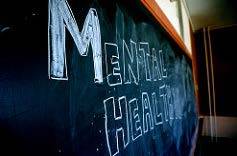 the words Mental Health written on a chalkboard